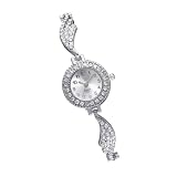 Healeved Orologio Donna Elegante da Polso a Bracciale con Design a Forma di Ala, Quarzo, Lega di Zinco Argentata, per Scuola e Appuntamenti