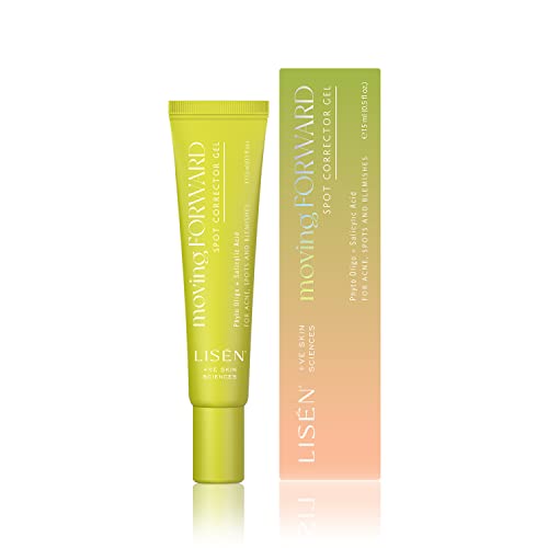 LISEN Spot Corrector Gel for Pimples, Scars, Spots & Blemishes with 0.1% Salicylic Acid & Cica Extract for all skin types | Moving Forward Acne Gel for Men & Women | Korean Skin Care Product | 15g