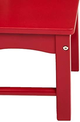 Amazon Basics Kids Table and 4 Chair Set, Natural Wood and Assorted Color Chairs