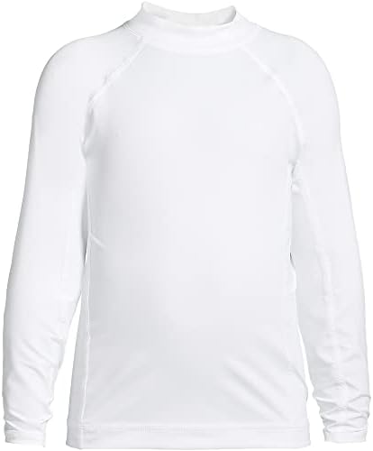Lands' End B LS Solid Rash Guard White Kids X-Small