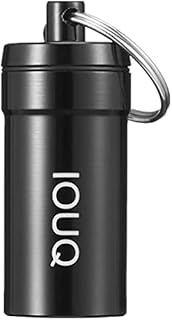 Discrete Herb and Spice Storage Tin Smell-Proof and Water-Proof Seal up JarBig/Black