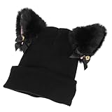 OSOLADY Funda Protectora para Casco de Esquí en Color Negro, Material Sintético Resistente, Diseño de Dibujos Animados, Ligera y Fácil de Transportar para Uso en Deportes al Aire Libre