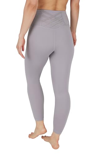 Yogalicious High Waist Ankle Legging Squat Proof Criss Cross V-Back Pant - Gull - XXL