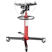 1100lbs Transmission Jack, Heavy Duty Professional Hydraulic Transmission Jack High Lift 2 Stage Adjustable Telescoping, 33.5" to 67" Lifting Range, 1/2Ton Capacity, 360 Swivel Wheel