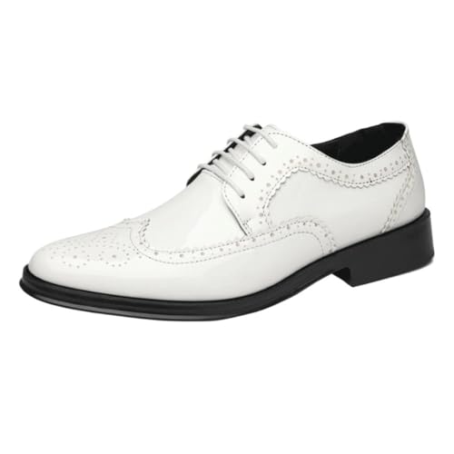 Mens Modern Tuxedo Oxford Dress Shoes Lace Up Patent Leather Formal Business3