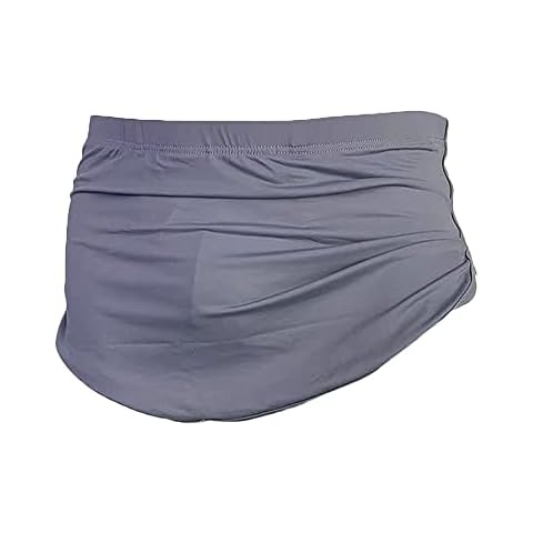 Rexcyril Men's Sexy Thong G-String Underwear, Pouch Boxer Briefs Split Side Pajama Sleep Shorts, Grey, Large Cover