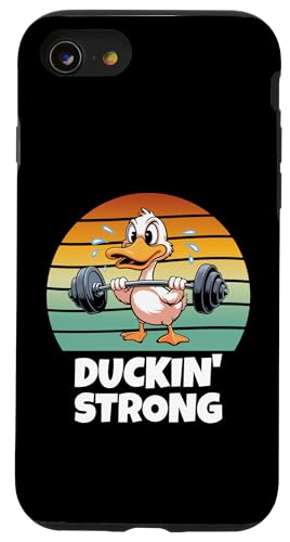 Duckin '強い面白いダックフィットネスジム スマホケース iPhone SE (2020) / 7 / 8 用