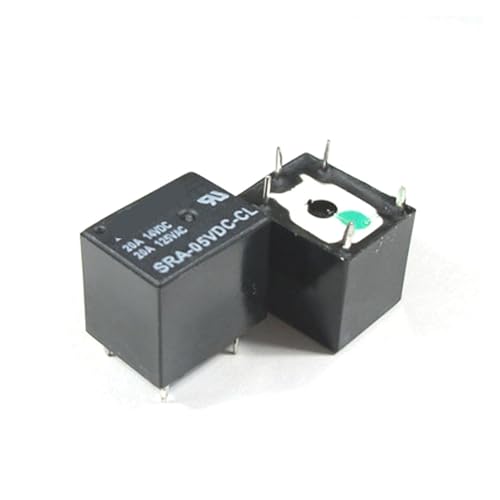 Relais de puissance CC 5V 20A SRA-05VDC-CL type PCB noir pour automobile | Lot de 50