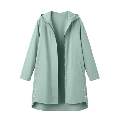 Chaqueta impermeable de mujer ligera con bolsillo lateral cómodo 5