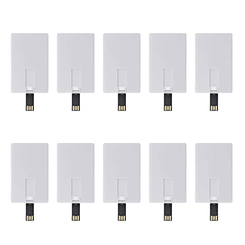 KEXIN Bulk USB Flash Drive 1 GB USB Business Card Credit Card Bank Card Shape Flash Drives Memory Stick Key Credit USB Drives - Bulk USB Flash Drives - 1GB 10 PCS (White Card)