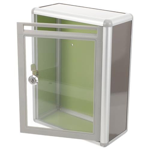 lurrose 透明鍵付き投書箱 スロット付き募箱 耐久性素材で簡単設置可能 オフィスや店舗用意見収ボックス