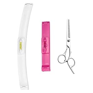 Mlysnd Hair Cutting Tool, 3pcs Hair Scissors Hair Cutting Clip, Professional Home DIY Hair Styling Kit Split End Trimmer for Kids Women Layers Bangs, Bobs, Trims Split Ends