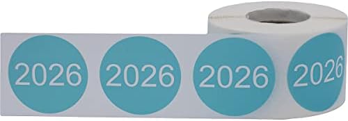 InStockLabels 2026 Year Stickers, Teal, 1.5 Inch, 500 Round Labels image 5