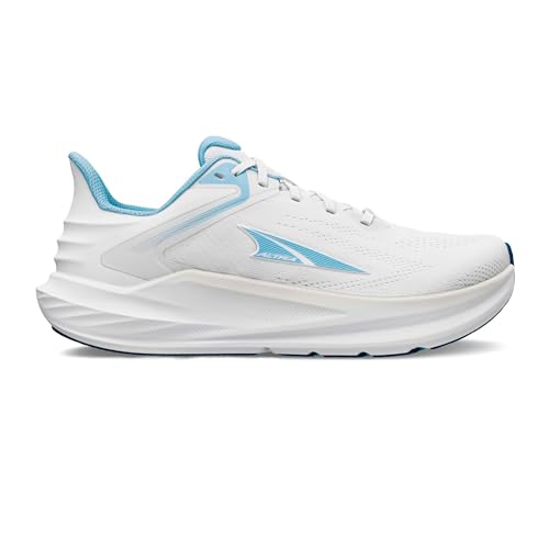 ALTRA Women's Torin 8 Road Running Shoe, White/Light Blue, 9