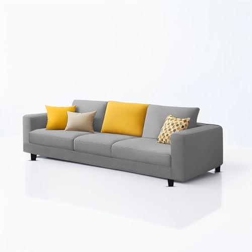 Image of Galib 3+2 Seater Sofa Set for Living Room (Grey Fabric) Premium Fabric Sofa Set