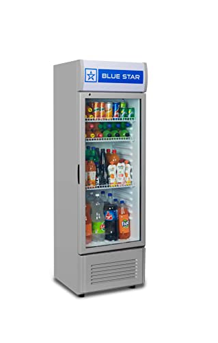Image of Blue Star VC250D Vertical Glass Single Door Automatic Visi Cooler (220L, white)
