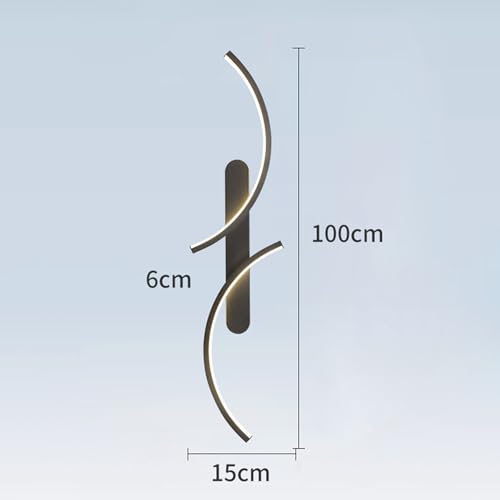 Lampara de pared LED curva para crear un ambiente calido en el dormitorio 6