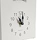WALPLUS Elegante weiße Kuckucksuhr, modern, Vogelgesang, Kuckucksuhr, verstellbar, Schweizer Kuckucksuhr, batteriebetrieben, Kuckucksuhr, für die Dekoration von Haus, Wohnzimmer, Büro