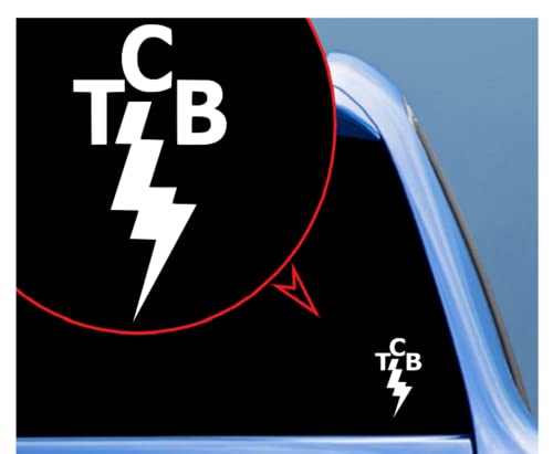 Image of Custom Decal Car for TCB Elvis Vinyl Decal - Car Truck Laptop Bumper Sticker Decal /White