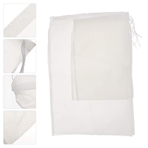 Hemoton 4 peças de saco de leite de nozes de malha fina de nylon com coador para amêndoa, coco, iogu