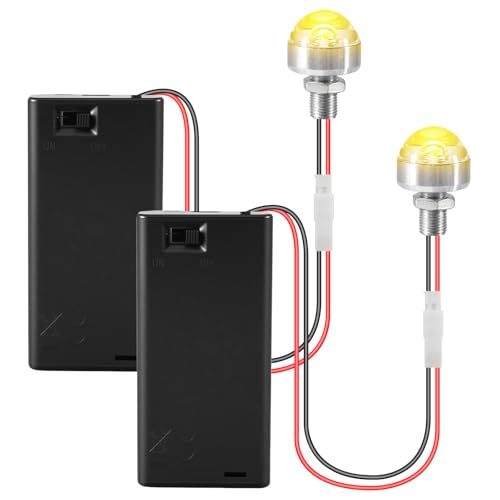 Joycabin 2 Stück Miniatur LED Leuchten für Puppenhäuser, Mini...