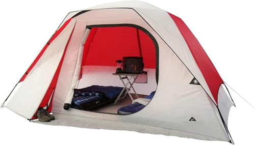 Ozark Trail Family Cabin Tent White/Red, 6 Person