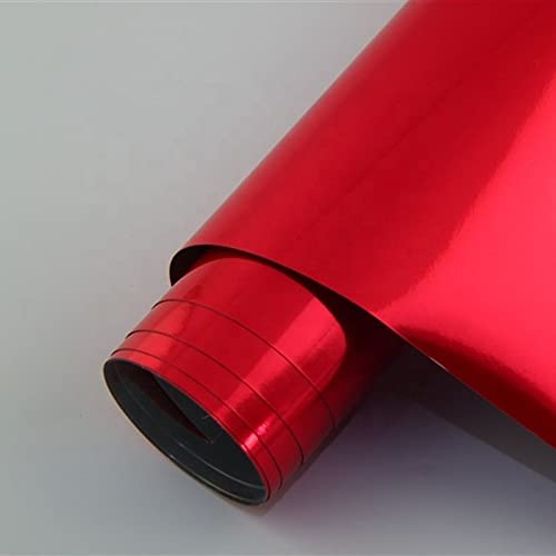Image of CVANU Air Release Red Matte Chrome Metallic Car Vinyl Vehicle Wrap CV-28 24''x25''inch