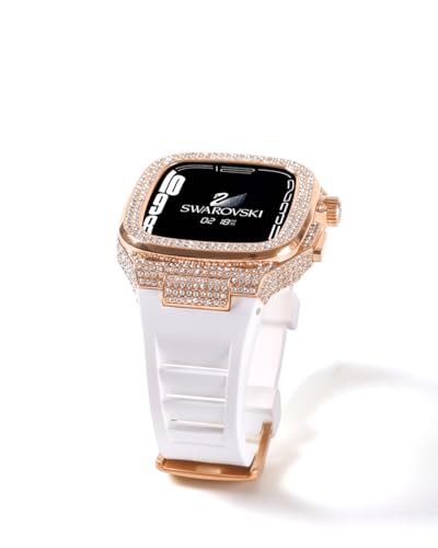 SAMBODHI VRoh ȃP[Xt Apple Watch Series 10 9 8 7 6 5 SE 46mm 45/44mm 42mmp یJo[ VRXgbv ϏՌop[ (zCg[YS[hA46mm)