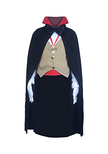 HENBRANDT Children’s Classic Vampire Costume for Kids Scary Fancy Dress Outfit Vampire Count Gothic Horror Size Medium Ages 7-9 Halloween Fancy Dress for Boys and Girls