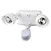 Morris Products 72563BR & Nameinternal 24W 3000K Dual Head Led Motion Activated Security Flood Light, 120-240V, White