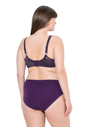Soutien-gorge à armatures violet en dentelle florale bonnet C taille 52C - 2