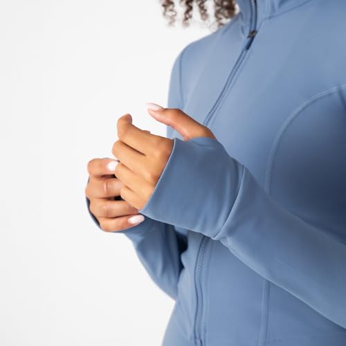 Image of YITTY Active Women's Ultraluxe Full Zip Jacket, Athleisure, 4-Way-Stretch, Thumbholes