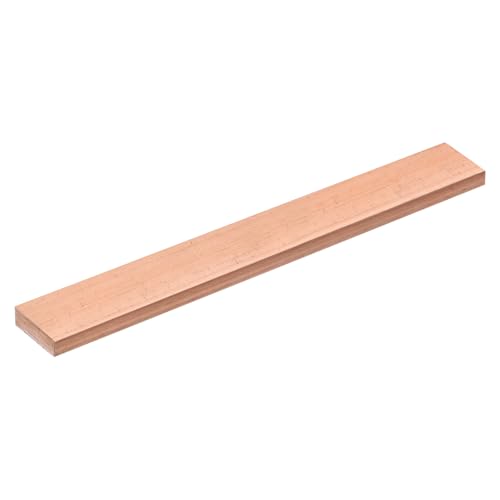 QUARKZMAN Barre Plate En Cuivre, Épaisseur 1/4" x Largeur 25/32" x Longueur 6" Barre En Cuivre Pour Électrique (6mm x 20mm x 152mm)