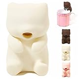 Cooling Cat Fan- Cat-Shaped Cooler for Hot Drinks & Food, 2 Speeds, Cools in 3 Mins, 3.14" Portable, USB Rechargeable, Waterproof, Fits All Dishware - Perfect for Coffee, Tea & Meals (White)