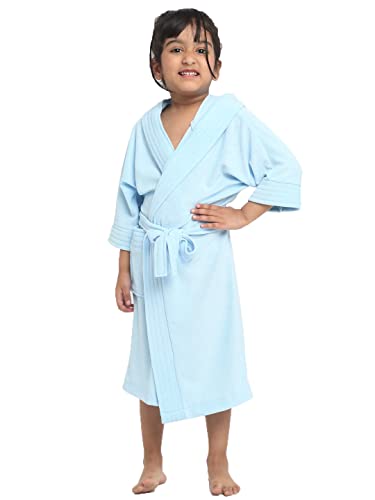 Image of CREEVA Cozy Hooded Bathrobe for Kids - Lightweight, Quick-Dry, and Perfect for Daily Use
