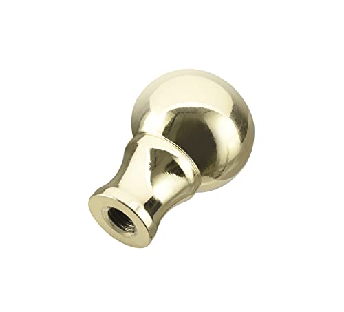 Image of Aspen Creative 24018-11 Steel Lamp Finial in Brass Plated Finish, 1-3 /8 inch (1 Pack)