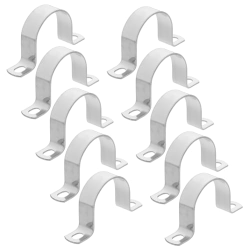 Balacoo 10pcs Tube Clamp Stainless Steel u Clamp Rigid for Cable Hose Rigid Support