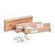 WOODTASTIC Rummy Holz Spiel - Hochwertiges Brettspiel aus Massivem Buchenholz mit 106 Robusten Kacheln