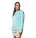 Columbia Womens PFG Tidal Tee II Long Sleeve Sun Protection Shirt, Clear Blue/White Logo, X-Small