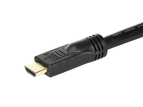 Monoprice Premium High Speed HDMI Cable - CL2, Male to Female Extension, 24AWG, 10 Feet, Black - Commercial Series - Image 2