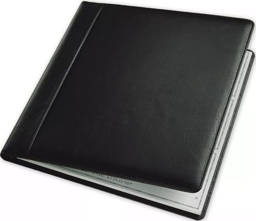 Leather Checkminder Cover, 9 x 9 1/2