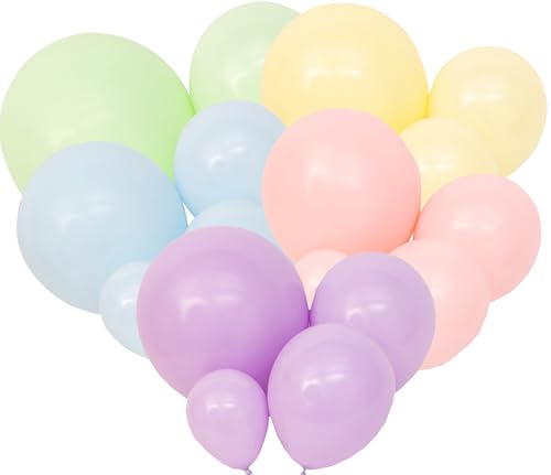 Image of Latex Balloons, 100-Pack Different Sizes 18 12 10 5 Inch Party Balloon Garland Kit (Pastel)