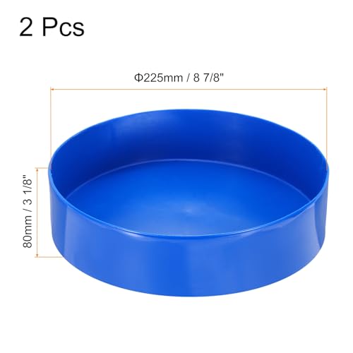 Image of uxcell 2pcs Rubber End Caps 225mm(8 7 /8 Inch) ID x 80mm(3 1 /8 Inch) H Vinyl Round Tube Bolt Cap Cover Screw Thread Protectors Blue
