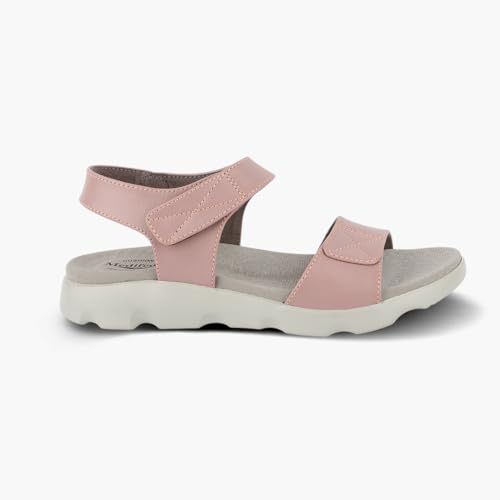 Image of Medifeet Women's Orthopedic Soft Sandals, Black, Comfort Walking Footwear with Adjustable Straps