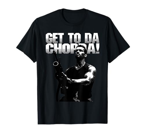 Da Choppa Black Unisex-Adults Classic Fit T-Shirt - Modern Movie Letter Print Short Sleeve - Small