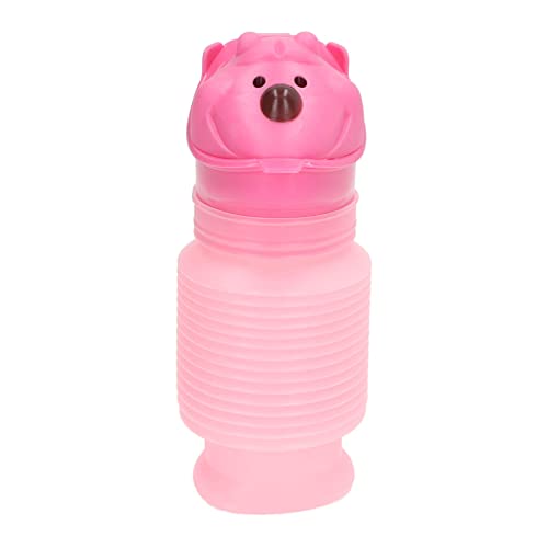 Urinol infantil cartoon rosa ursinho unissex portátil infantil mictório retrátil para carro de viage