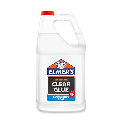 Elmer's Clear Liquid School Glue, 1 Gallon, Washable, #1 Teacher Brand - Arts & Crafts, Teacher Supplies, Great for Making Slime