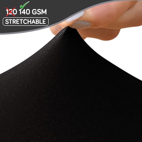 Image of HOKIPO 'SereneSolids' 140 GSM Shell Chair Cover, Mid Century Modern Dining Chair Cover, Pack of 1, Black (AR-6248-BLK)