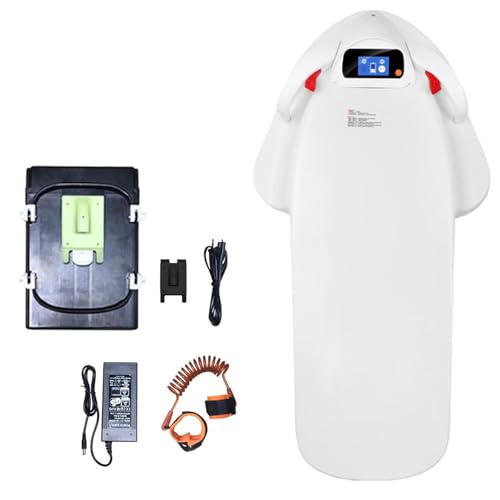 Electric Surfboard with LCD Display, Portable Motorized Wakeboard for Adults & Teens 15KM/H Max Speed, 60 Min Battery, Camera Mount, Lightweight ABS Sea Scooter