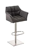 ELEGANTE Y FUNCIONAL: El acolchado integral de esta silla alta ofrece una comodidad que se debe disfrutar. El ajuste de altura del asiento lo lleva a tener conversación en la altura del asiento adecuada. ya sea en una mesa alta, el comedor, el bar, cafetería o mostrador. El Taburete Damaso es giratorio y le permite una orientación de asiento flexible.